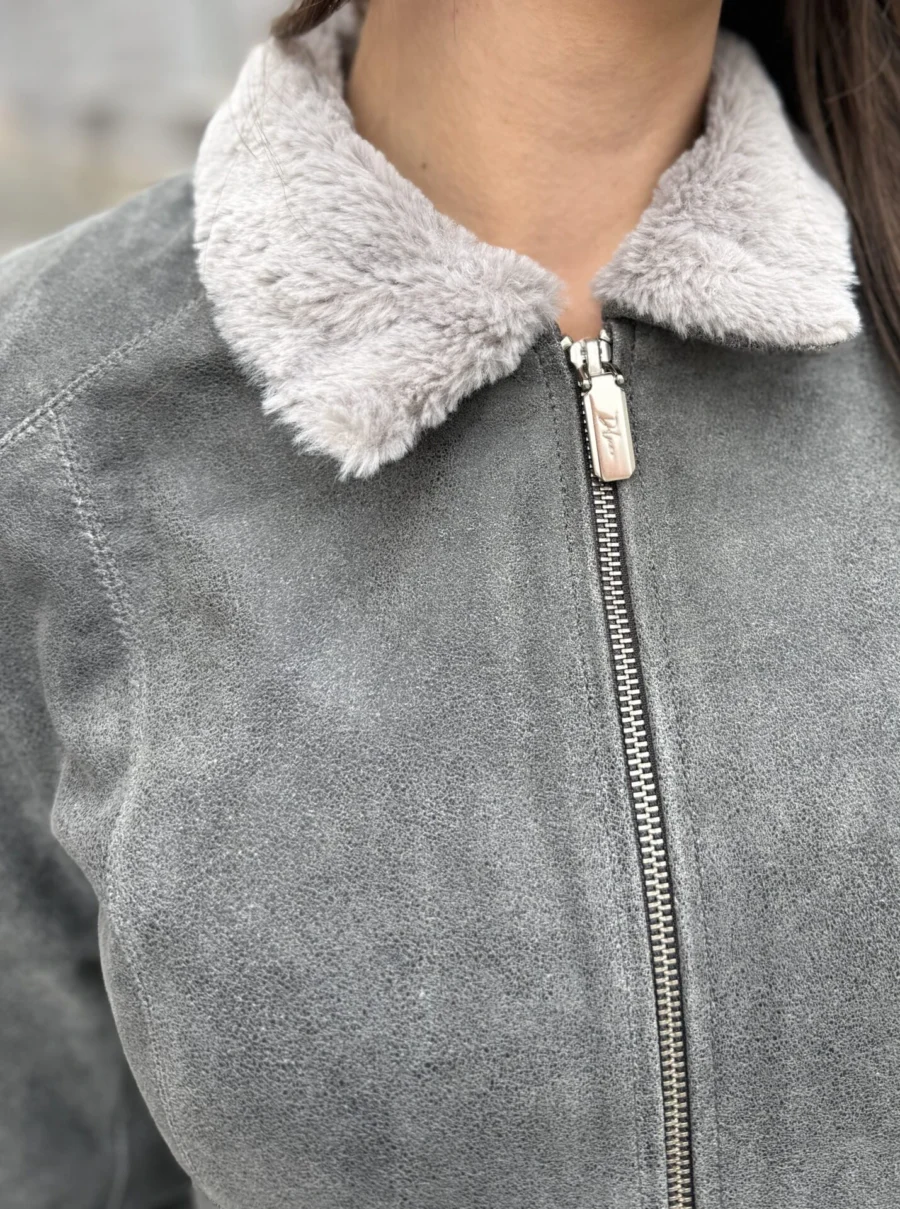 Ester Winter Grey – Dámská zimní bunda šedá - Obrázek 5