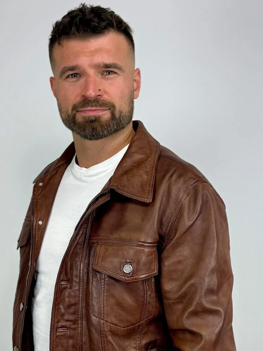 Gary Chocolate Antique – Pánská kožená bunda hnědá čokoládová - Obrázek 3