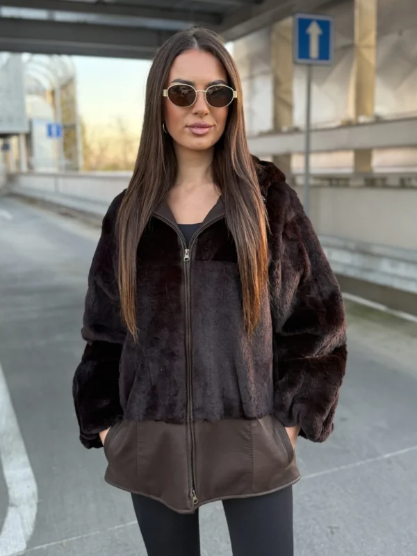 Dámský kožich z pravého králíka vel 48– Kožešnictví Hlinsko v Čechách