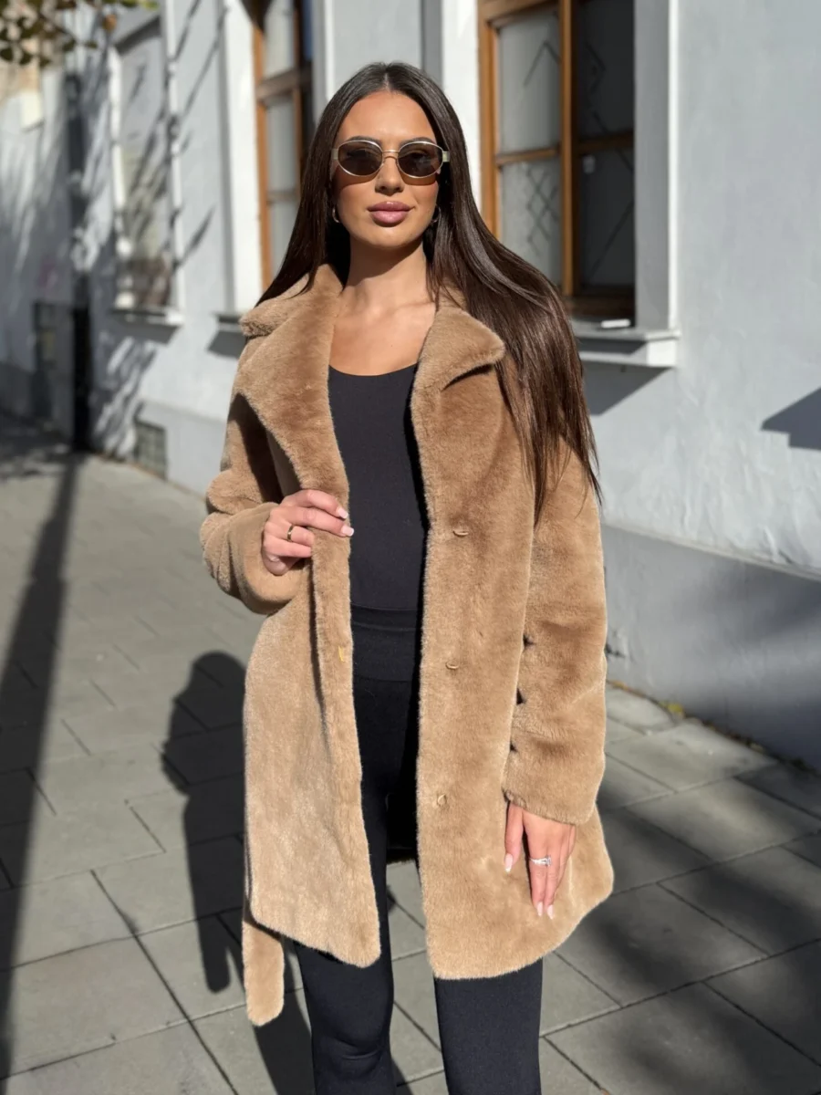 Marika coat- střední kožich hnědá - Obrázek 3