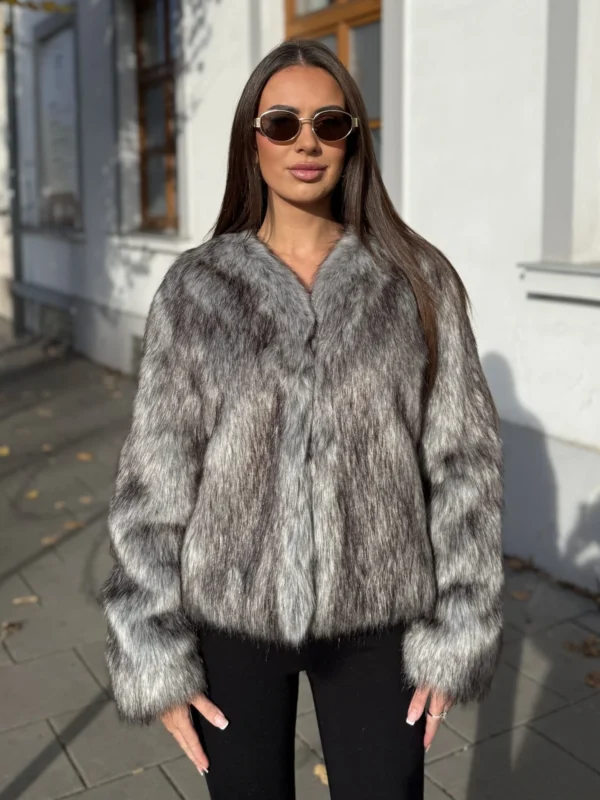 Laura kožich - kožichová bunda šedá barva