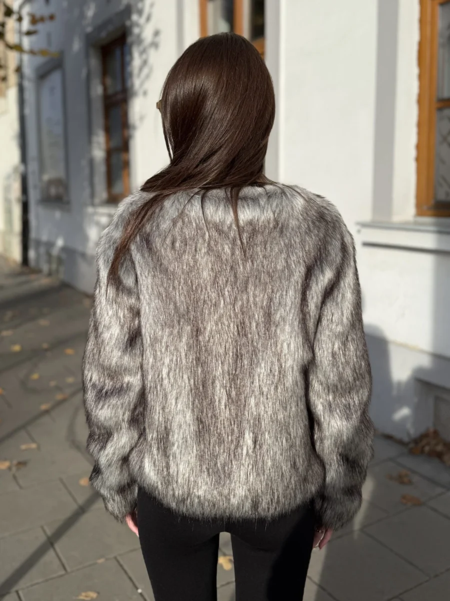 Laura kožich - kožichová bunda šedá barva - Obrázek 6