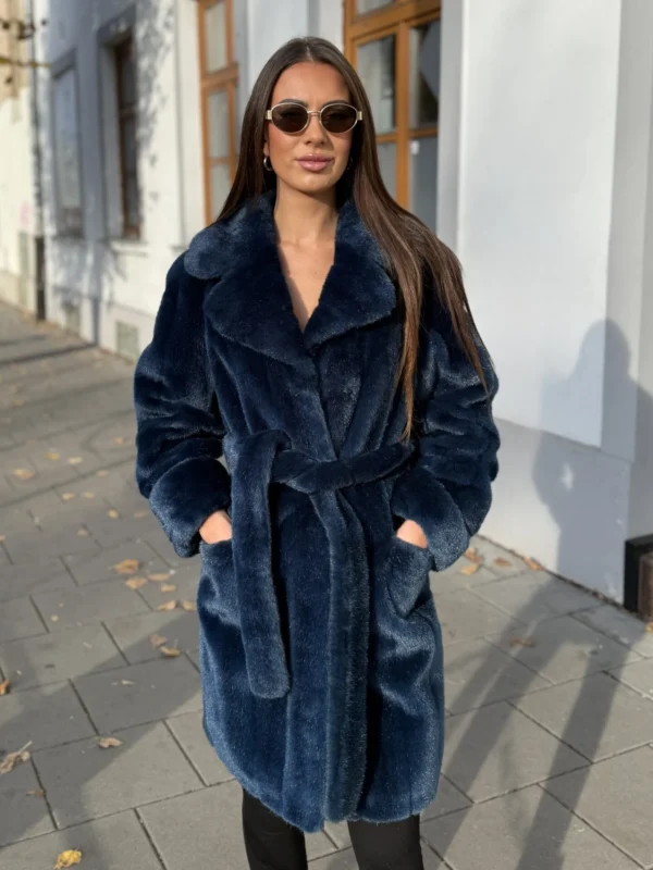 Modrý kožich Ophelia - Kožešnictví Hlinsko