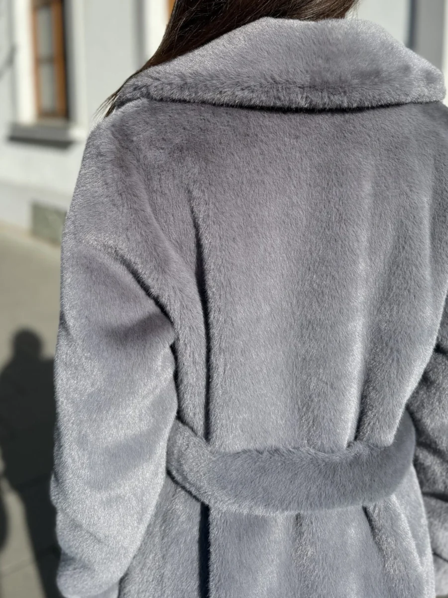 Rachel coat - střední kožich šedá - Obrázek 6