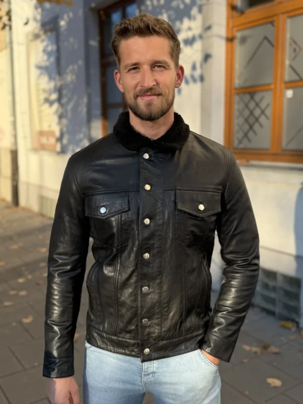 Island Black 2.0 – Pánská zateplená kožená bunda