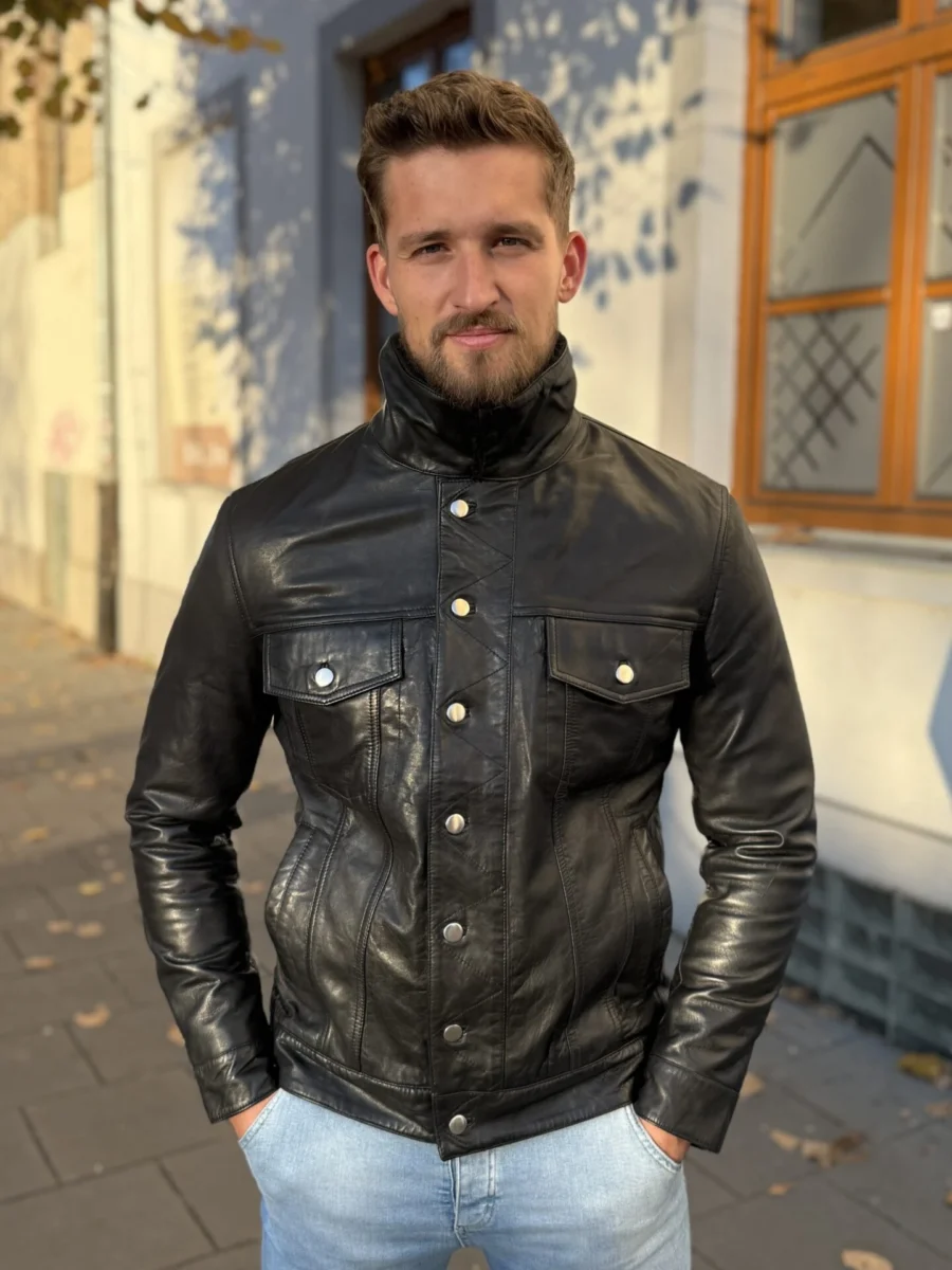 Island Black 2.0 – Pánská zateplená kožená bunda - Obrázek 5
