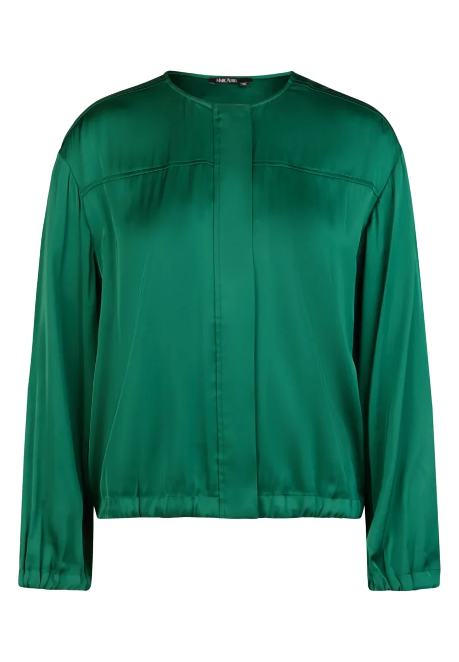 Montmarte Blouse - dámská saténová halenka zelená Marc Aurel - Obrázek 4