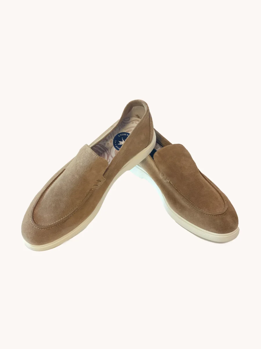 semiš boty loafer