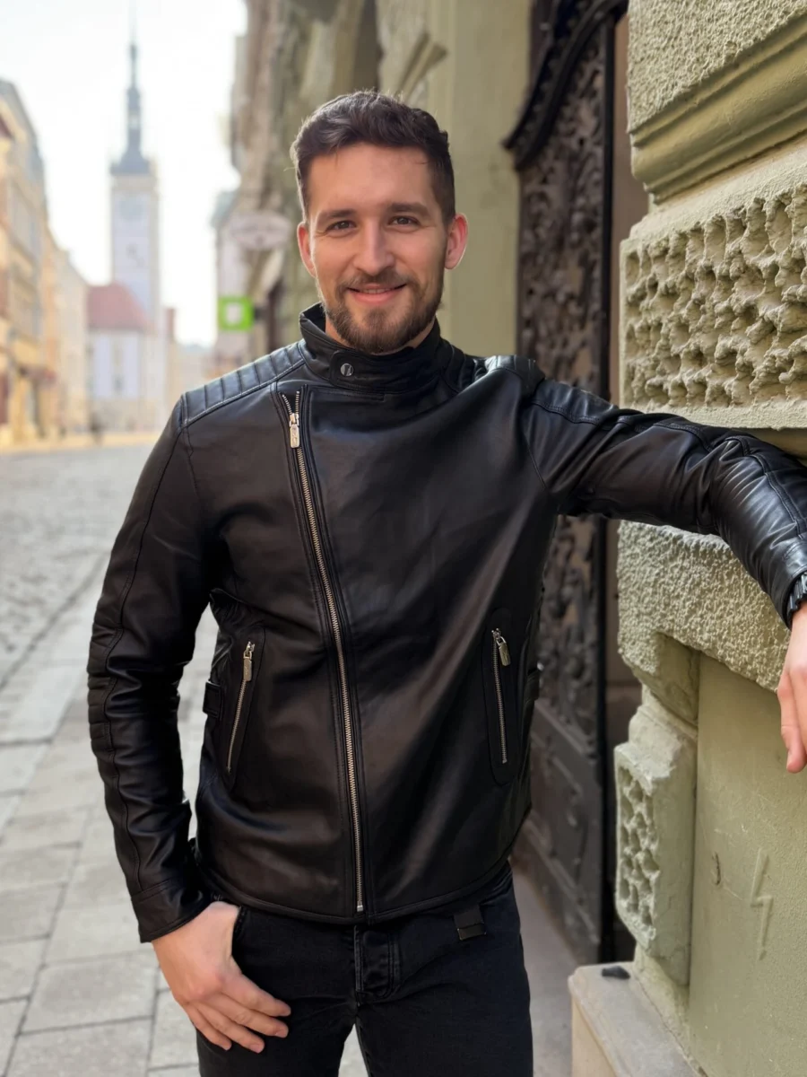 Ryan black - Kožený křivák černý - Obrázek 3
