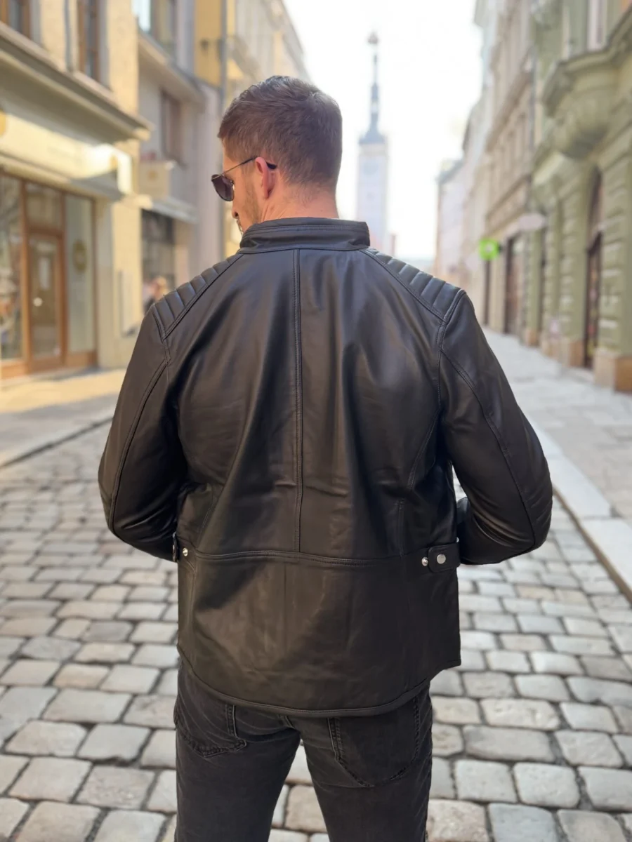 Ryan black - Kožený křivák černý - Obrázek 5