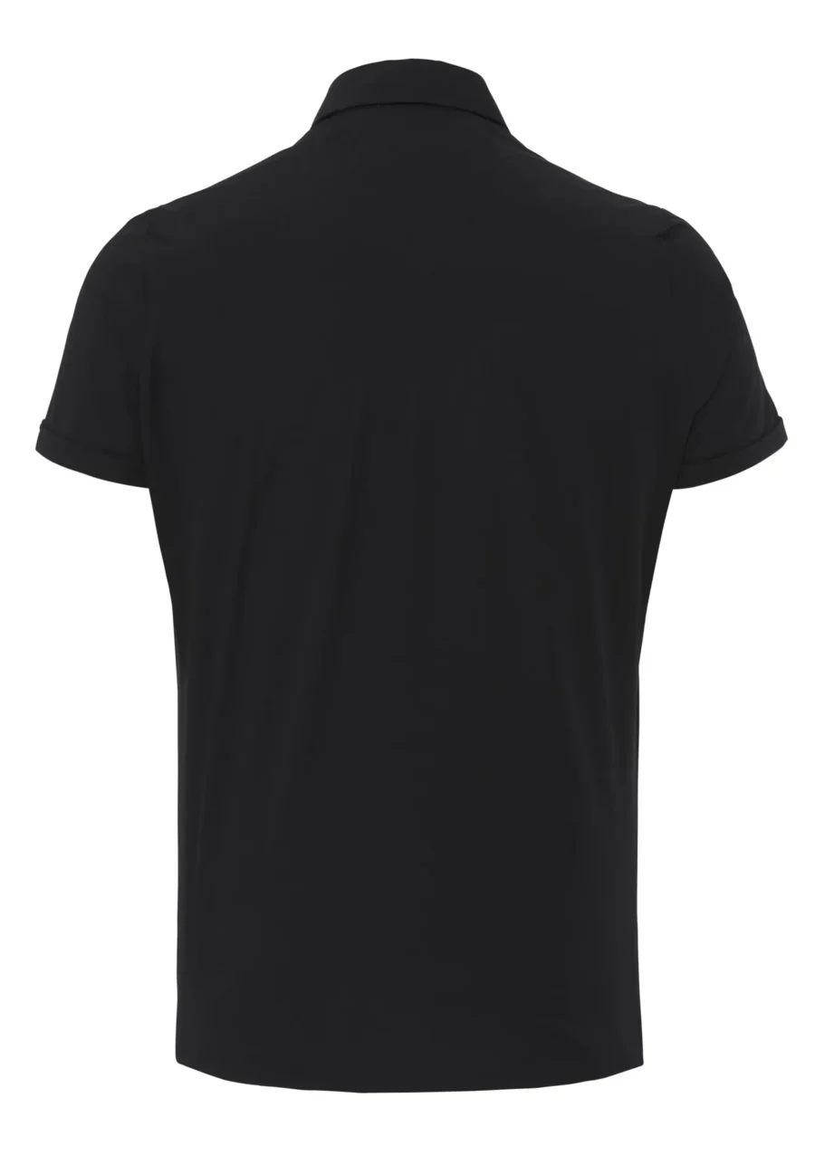 Pure black polo – Pánská Funkční Košile - Obrázek 2