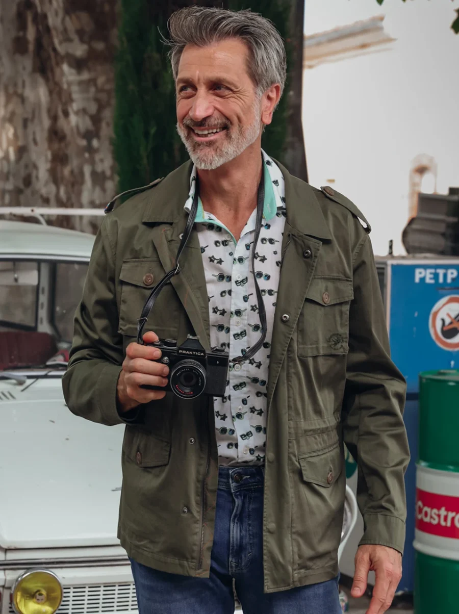 Damian Field Jacket – Pánská volnočasová béžová bunda - Obrázek 7