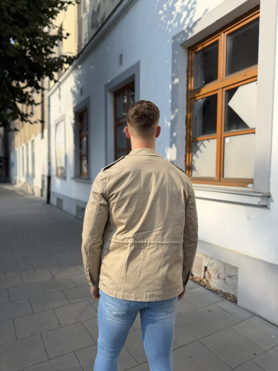 Damian Field Jacket – Pánská volnočasová béžová bunda - Obrázek 3